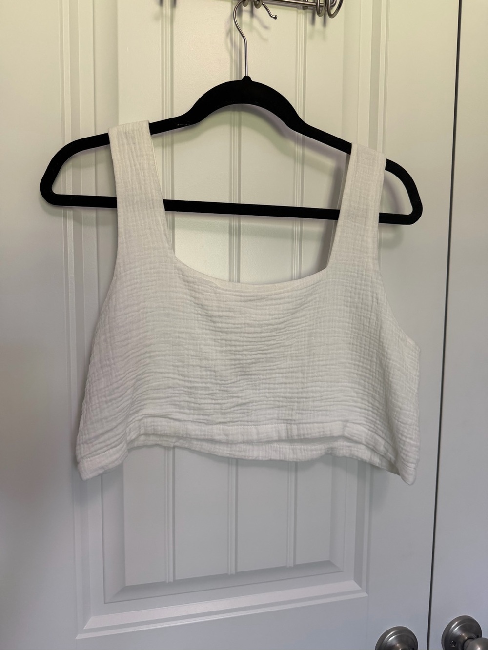 Buddy Love White Gauze Crop Tank Top - Women